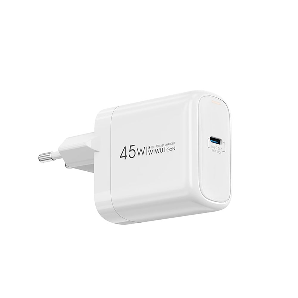 Wiwu Wi-U035 GaN Tech PD Hızlı Şarj Özellikli QC 3.0 Şarj Başlığı 45W Wiwu Wi-U035 GaN Tech PD Hızlı Şarj Özellikli QC 3.0 Şarj Başlığı 45W